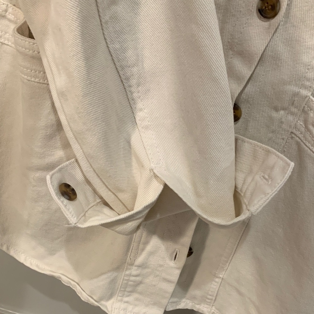 NWOT Oversized Velvet Heart Women's Off-White Denim Utility Jacket Small - Picture 7 of 13